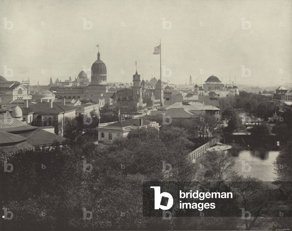 Panorama of State Buildings (b/w photo)