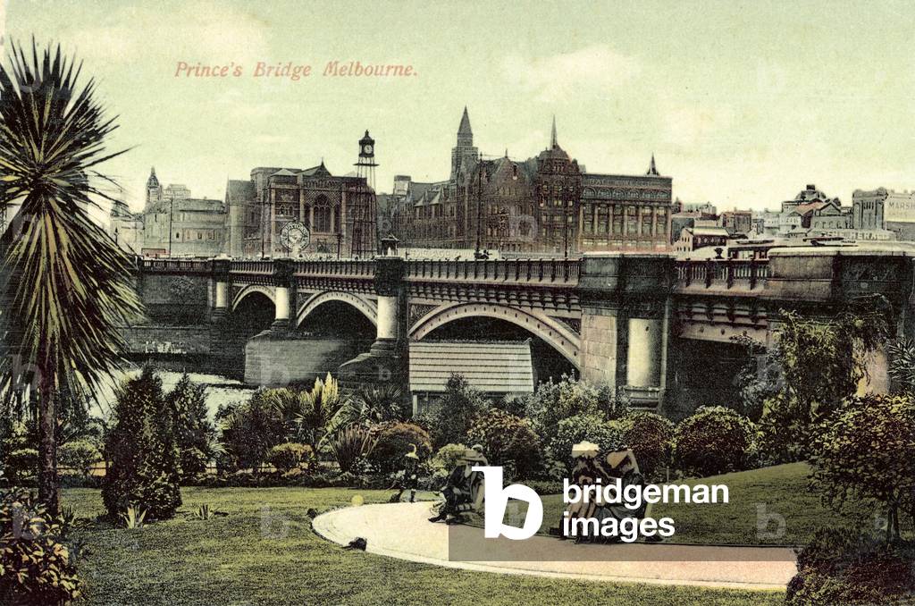 Prince's Bridge, Melbourne (colour photo)