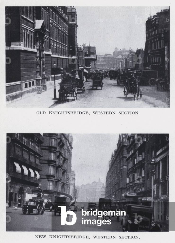 Old Knightsbridge, western section; New Knightsbridge, western section (b/w photo)