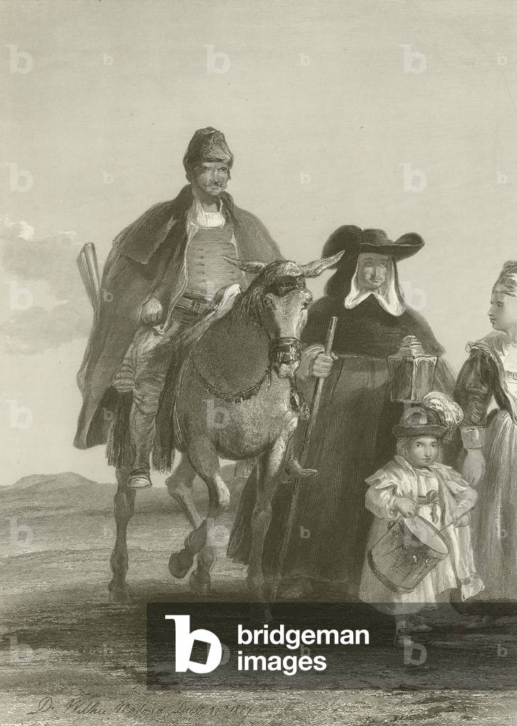 Group of Figures Entering Madrid (engraving)