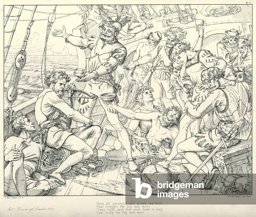 Illustration for Coleridge's Rime of The Ancient Mariner (engraving)