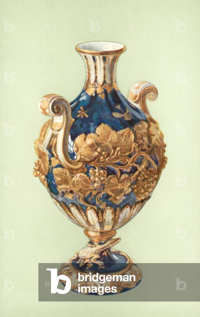 Vase, Chelsea, Mazarine Blue (colour litho)