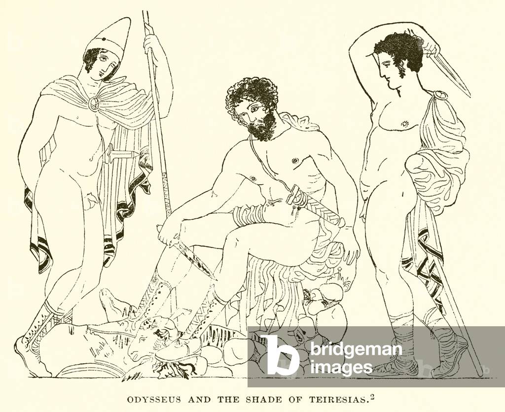 Odysseus and the Shade of Teiresias (engraving)