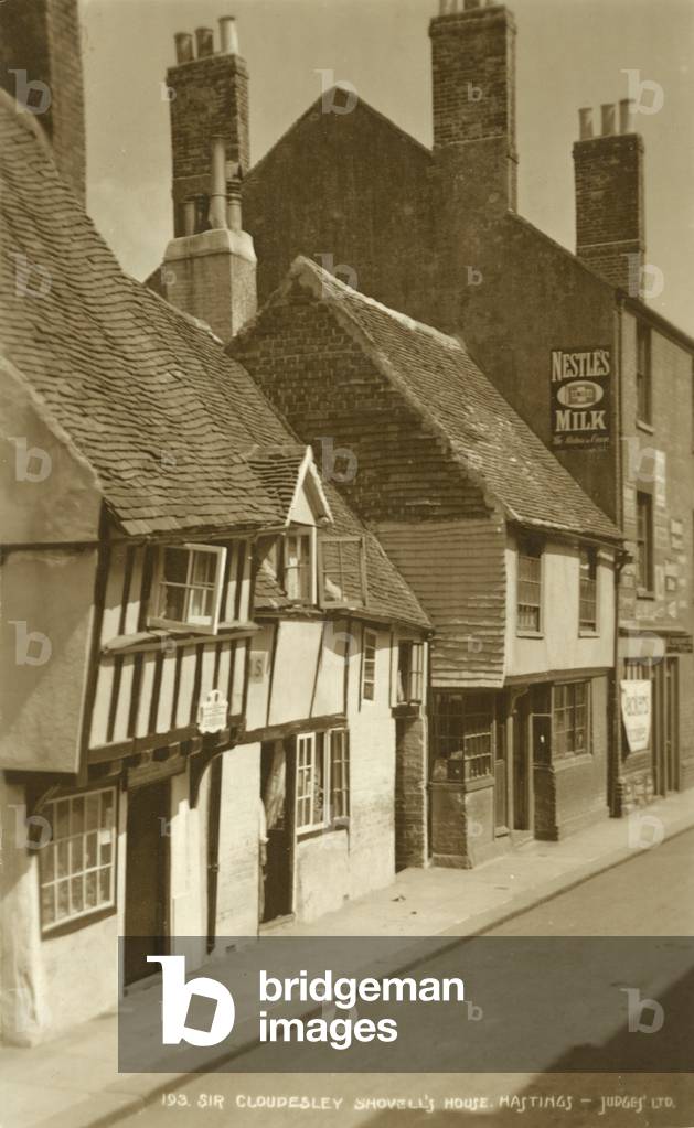 Sir Cloudesley Shovell's House, Hastings (b/w photo)