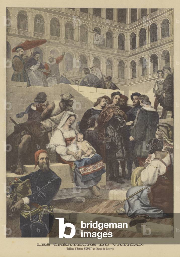 The Creators of the Vatican (colour litho)