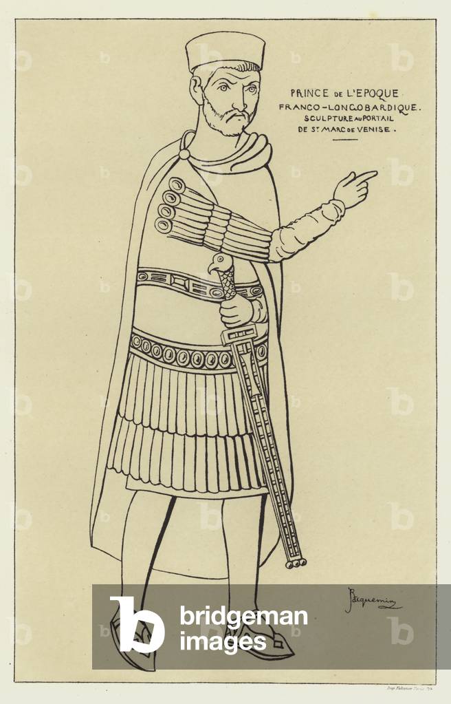 Prince franco-longobardique (colour litho)
