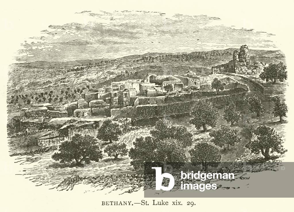 Bethany, St Luke, xix, 29 (engraving)