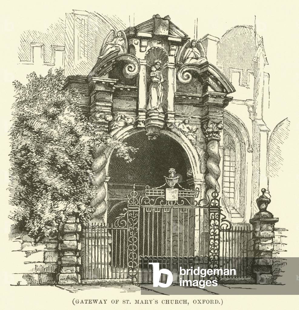 Gateway of St Mary's Church, Oxford (engraving)