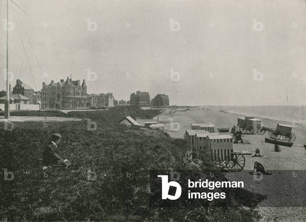 Bexhill, the Hotels and the Beach (b/w photo)