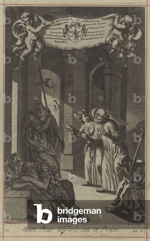 Saint Peter delivered out of Prison (engraving)