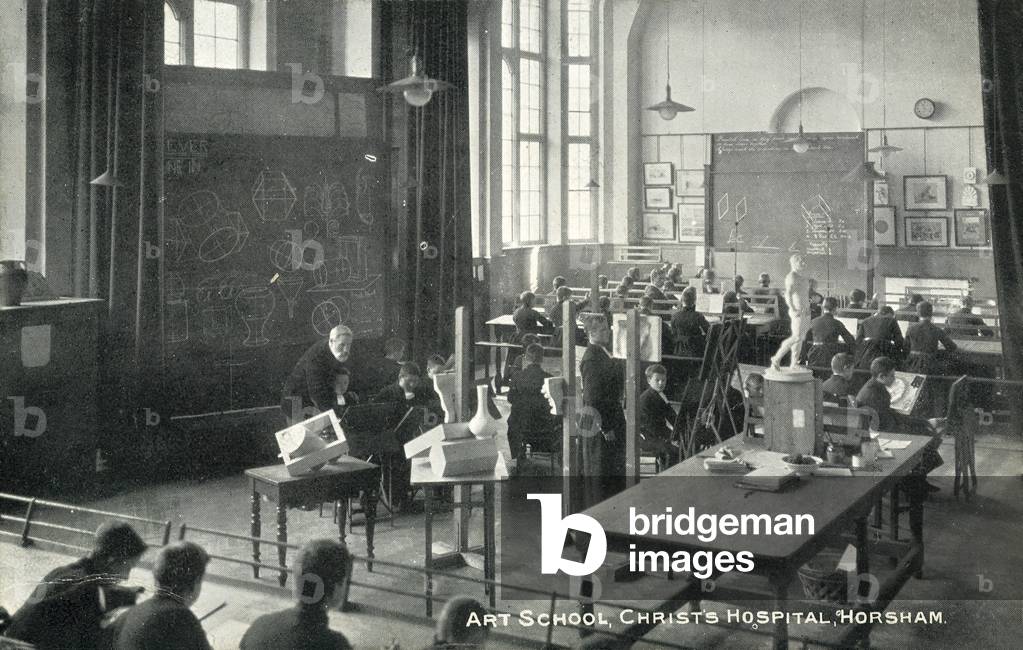 Art School, Christ's Hospital, Horsham, England (b/w photo)