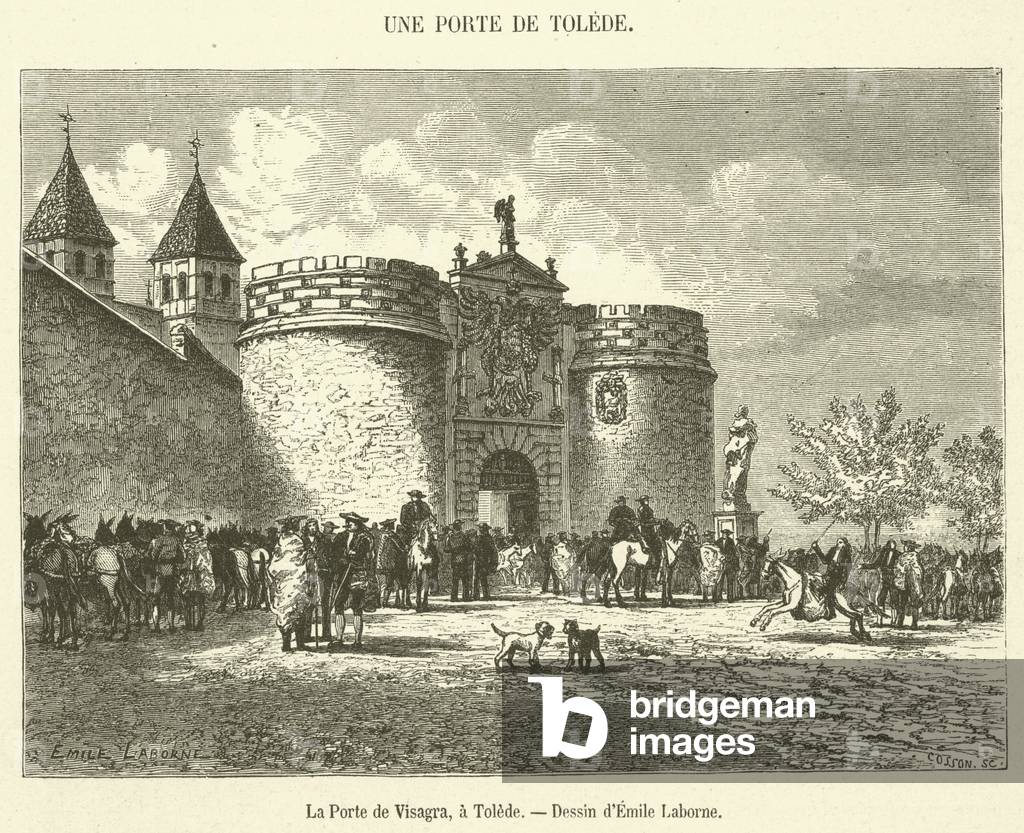 La Porte de Visagra, a Tolede (engraving)