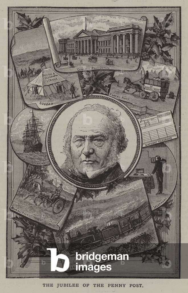 The jubilee of the Penny Post (engraving)