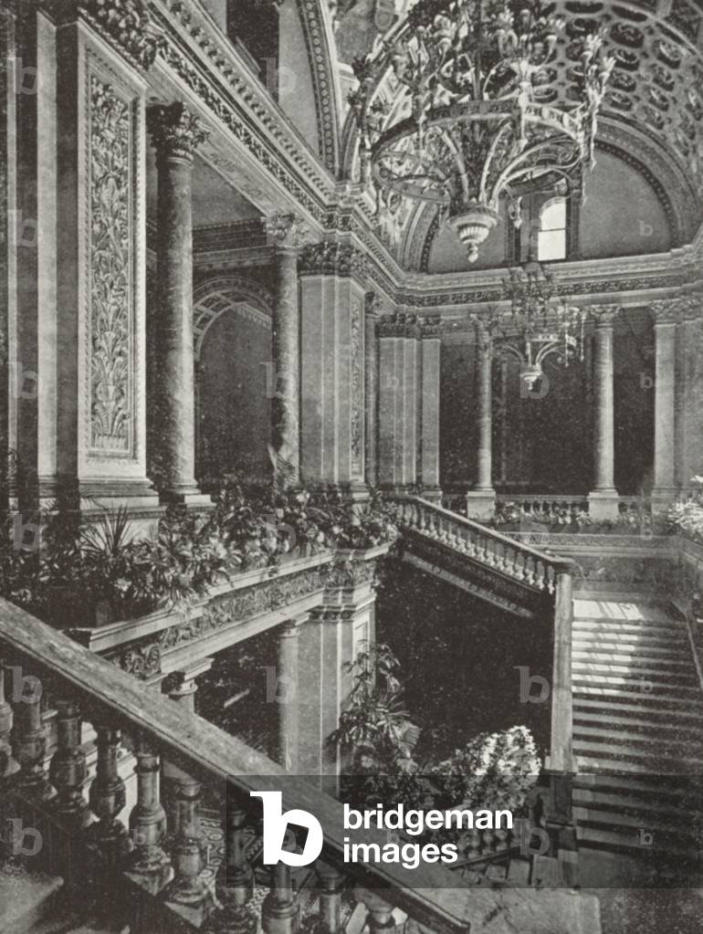 Staircase in the Foreign Office (b/w photo)
