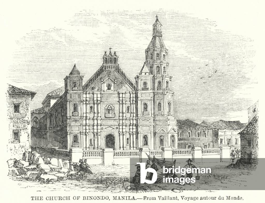 The Church of Binondo, Manila (engraving)