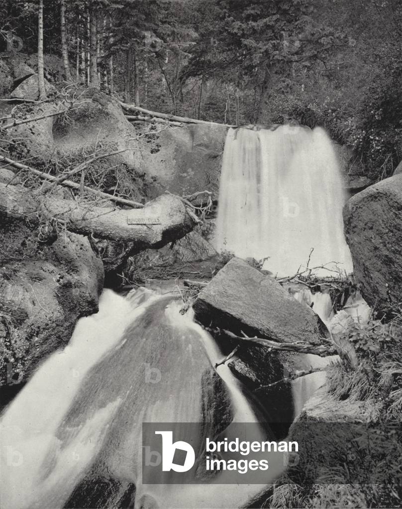 Minnehaha Falls, Colorado (b/w photo)