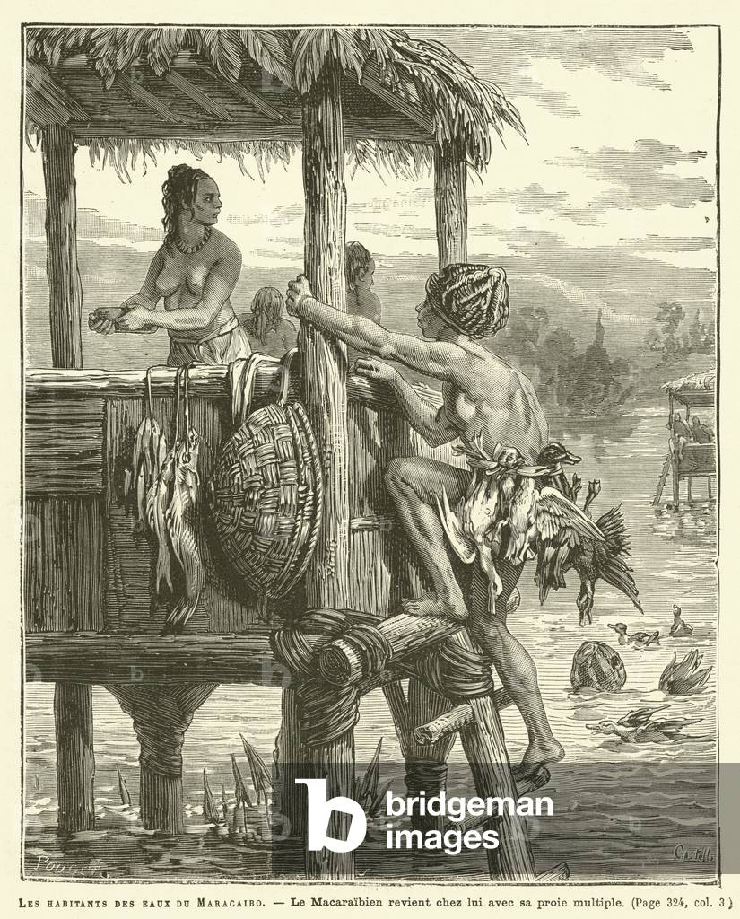 Les Habitants Des Eaux Du Maracaibo (engraving)