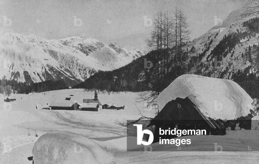 Laret pres Davos (b/w photo)