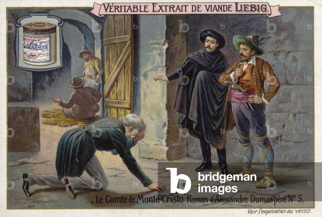 Scene from The Count of Monte Cristo, by Alexandre Dumas (chromolitho)