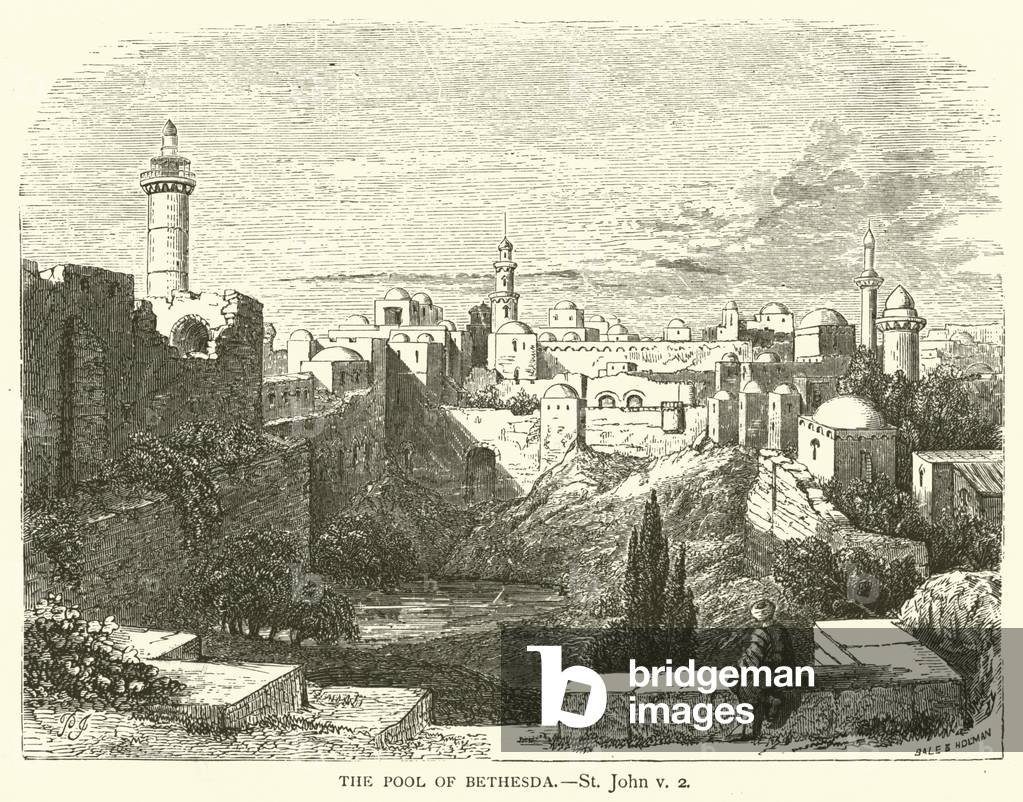 The Pool of Bethesda, St John, v, 2 (engraving)