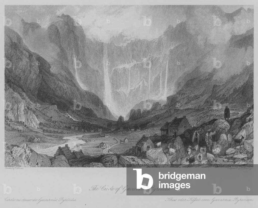 The Circle of Gavarnie, Pyrenees (engraving)