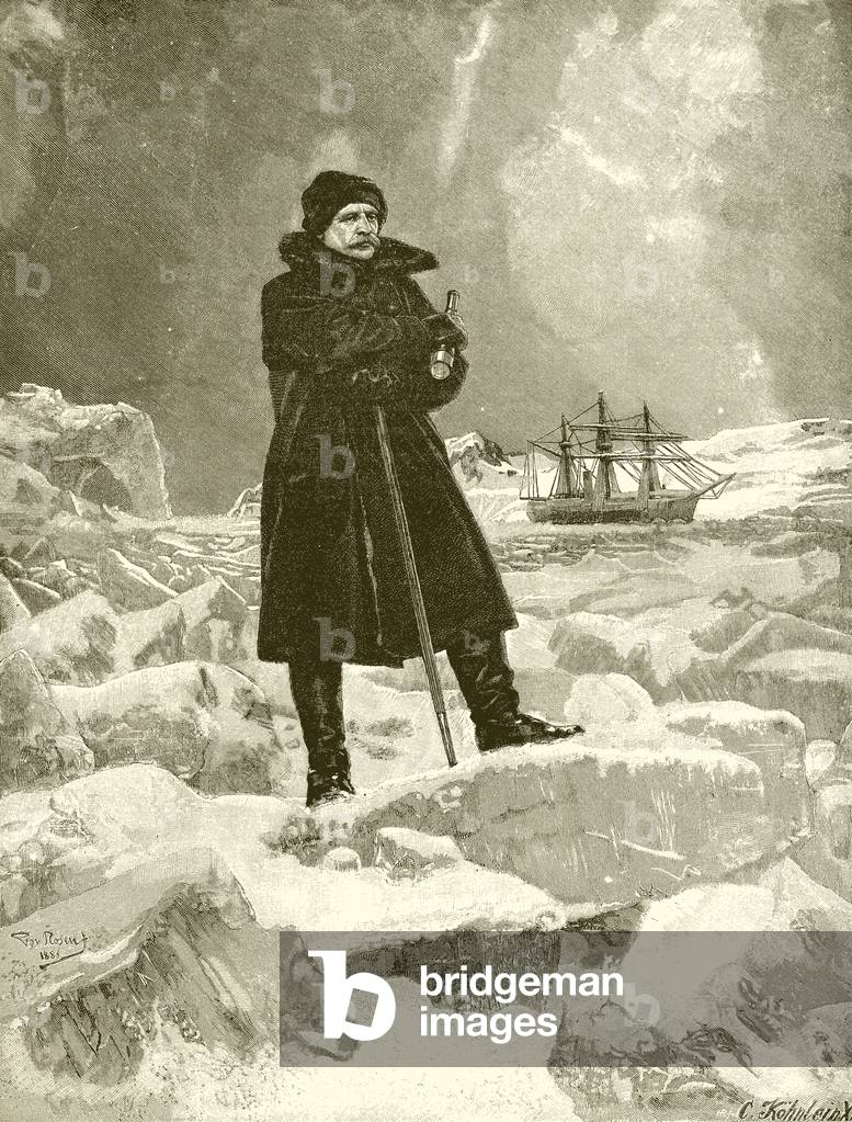 Baron Nordenskiold, Arctic explorer (engraving)