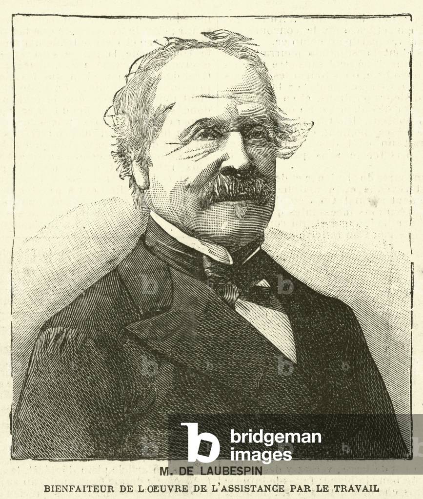 Lionel de Laubespin, French politician and philanthropist (engraving)