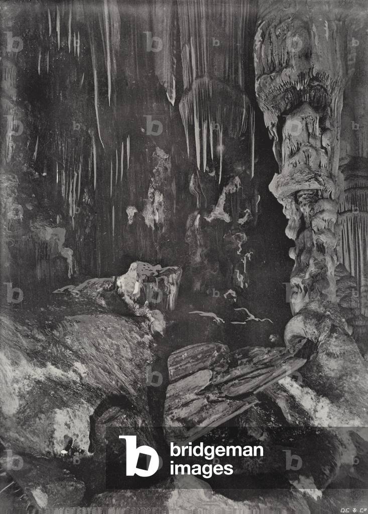 The Cango Caves, near Oudtshoorn (b/w photo)