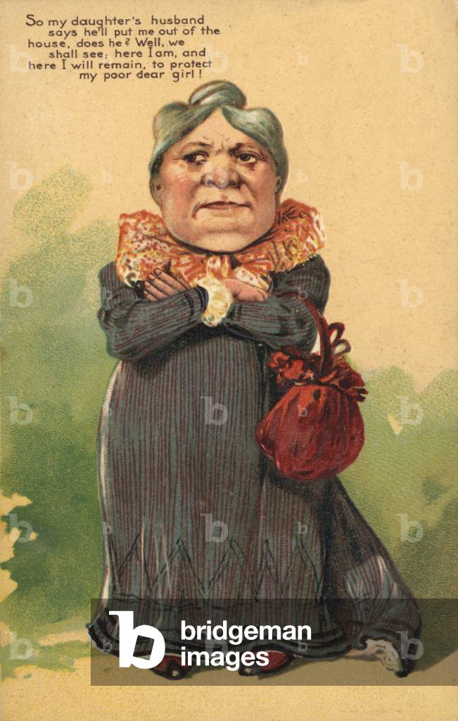 The mother-in-law (colour litho)