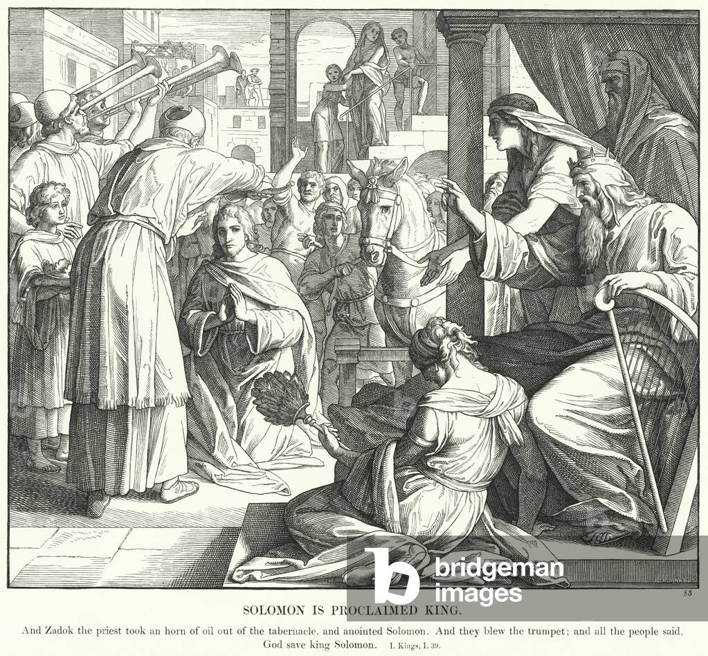 Solomon is Proclaimed King (engraving)