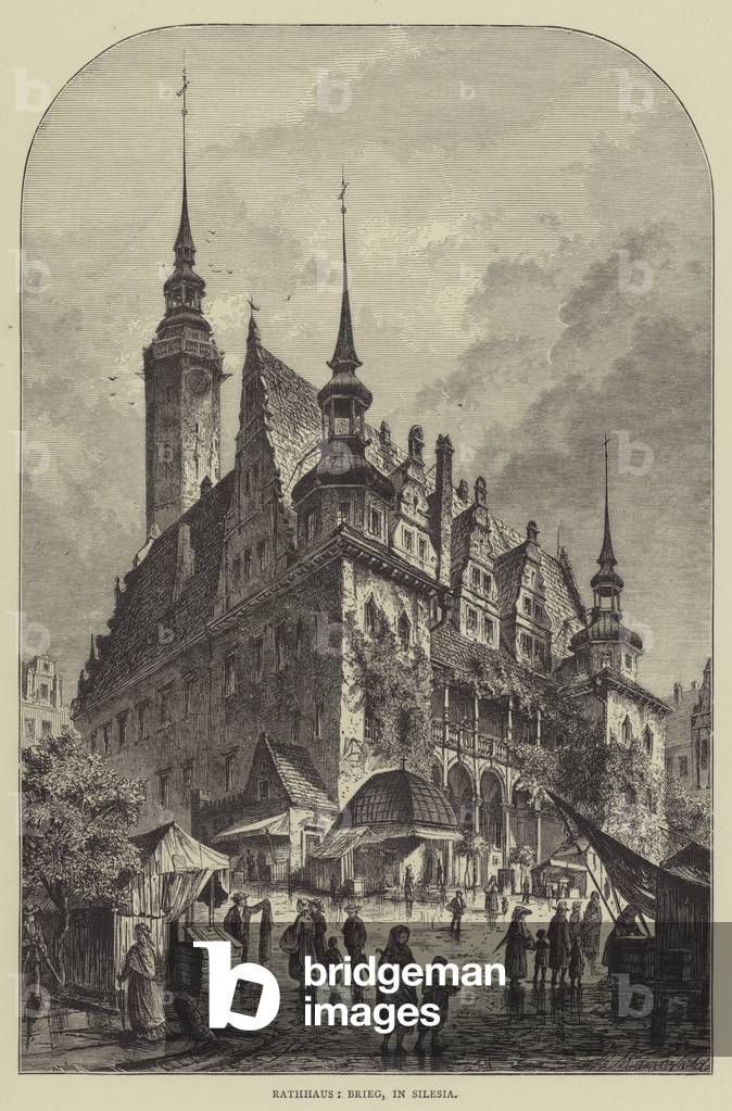 Rathhaus, Brieg, in Silesia (engraving)