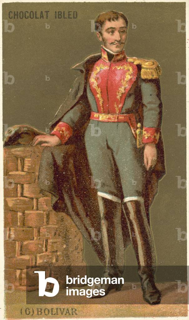 Simon Bolivar, Venezuelan military and political leader (chromolitho)