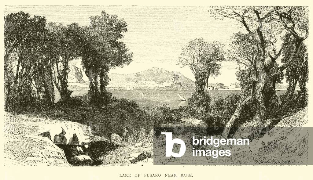 Lake of Fusaro near Baiae (engraving)