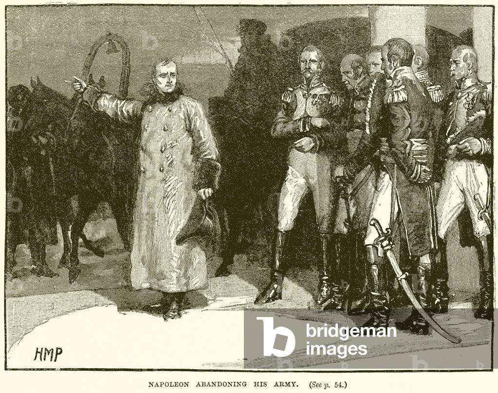 Napoleon abandoning his Army (engraving)