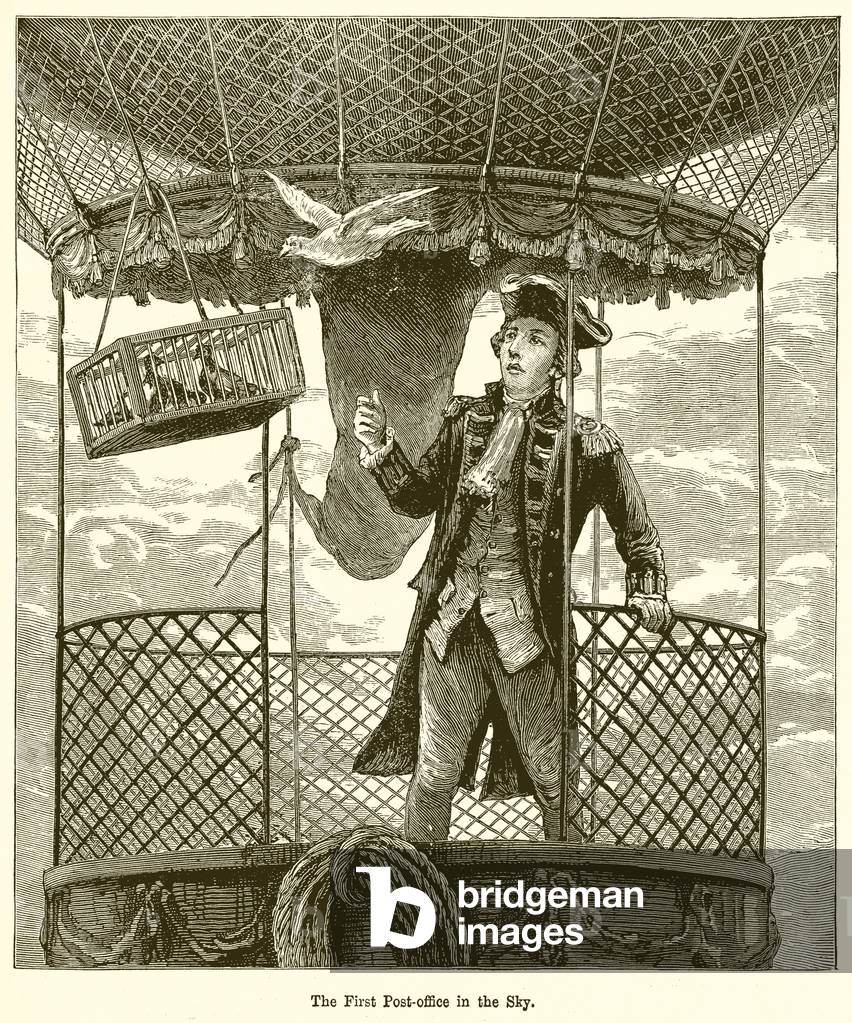 The First Post-Office in the Sky (engraving)