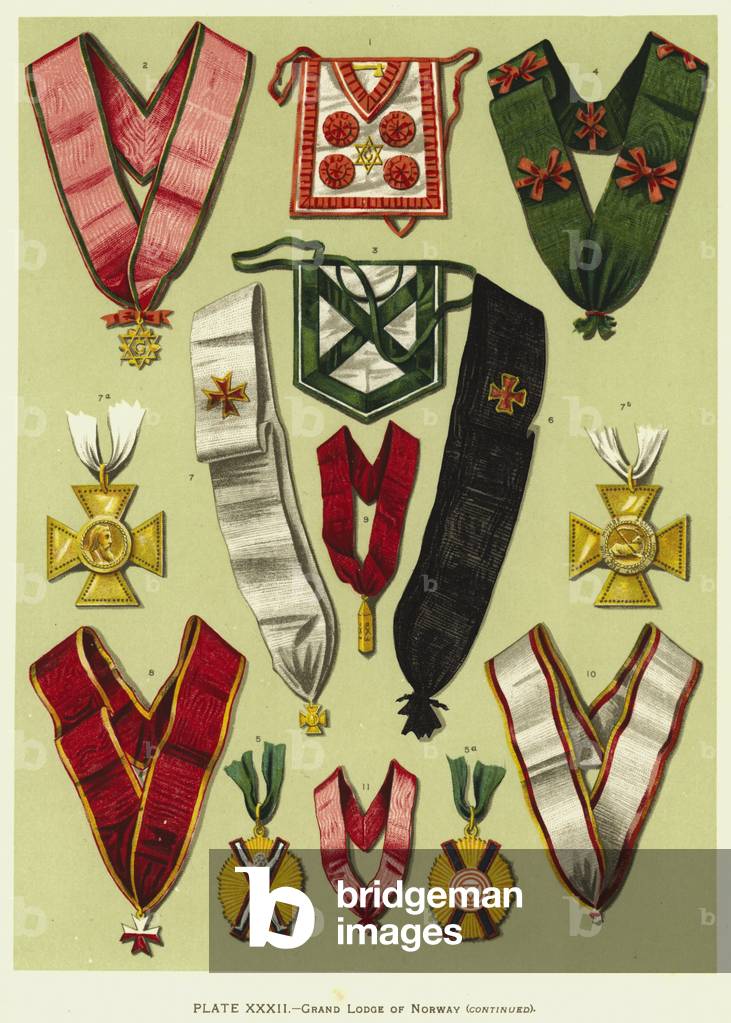 Grand Lodge of Norway (colour litho)