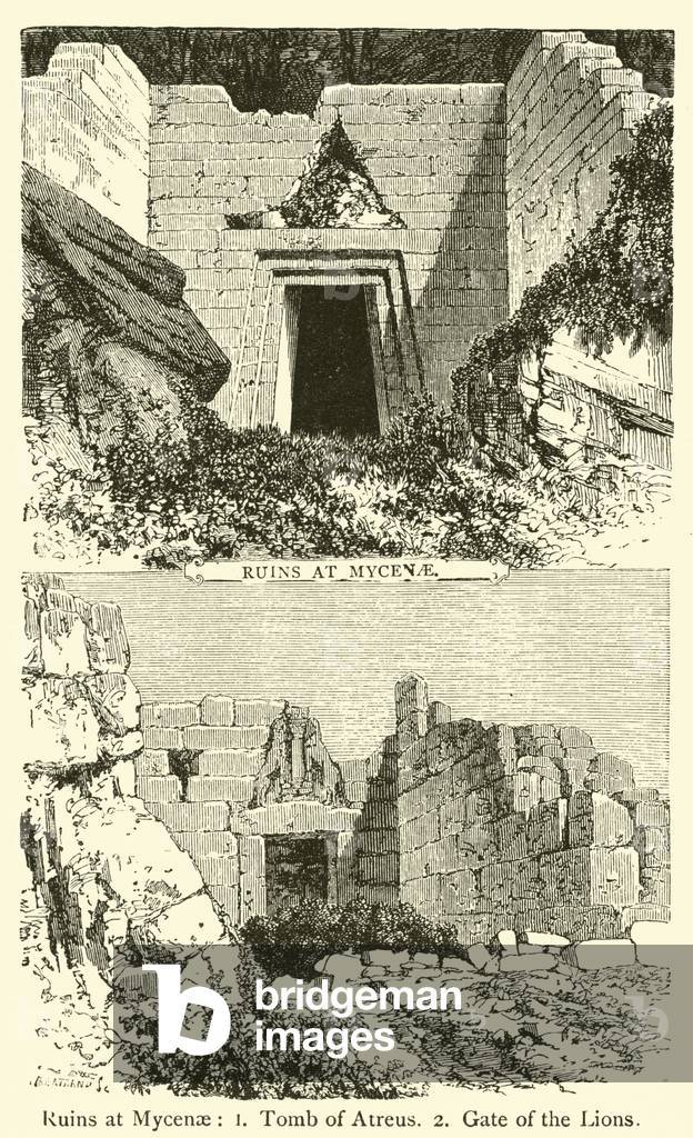 Ruins at Mycenae (engraving)
