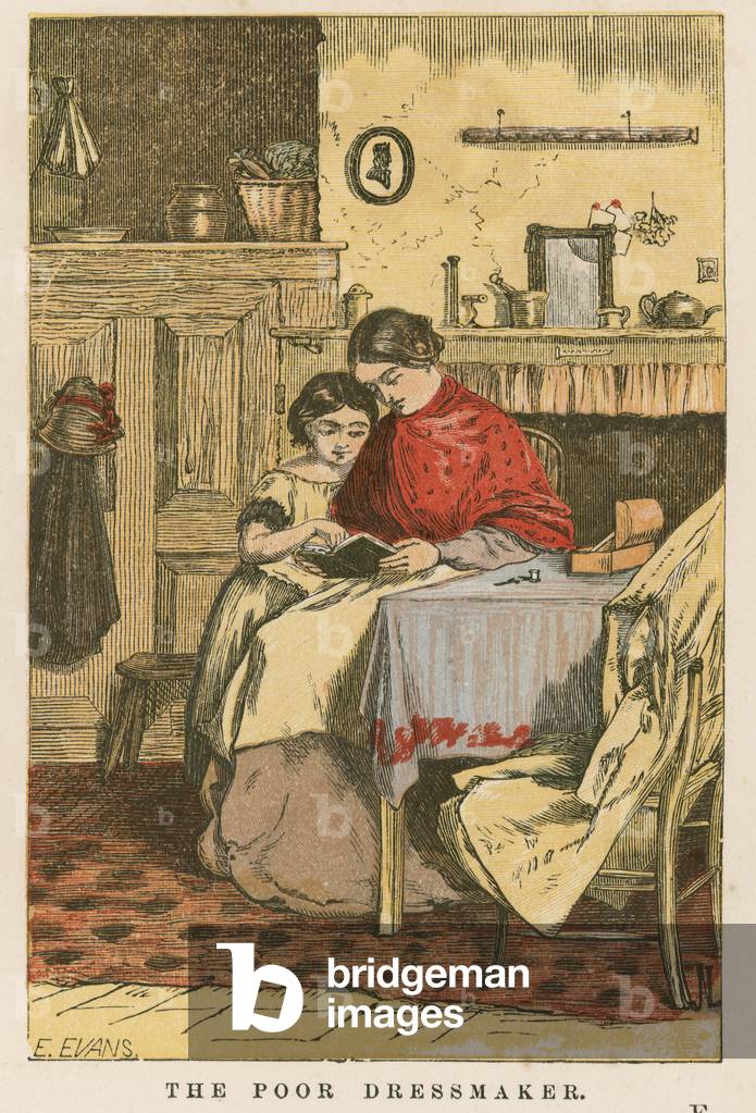 The poor dressmaker (colour litho)