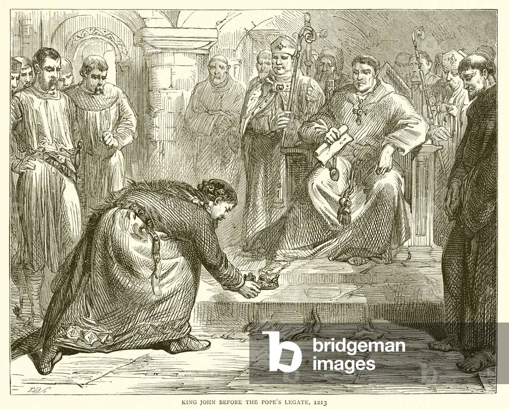King John before the Pope's Legate, 1213 (engraving)