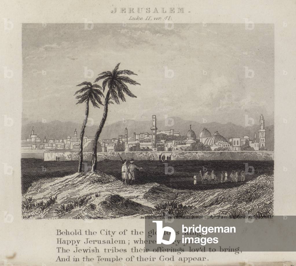 Jerusalem, Luke II, ver 41 (engraving)