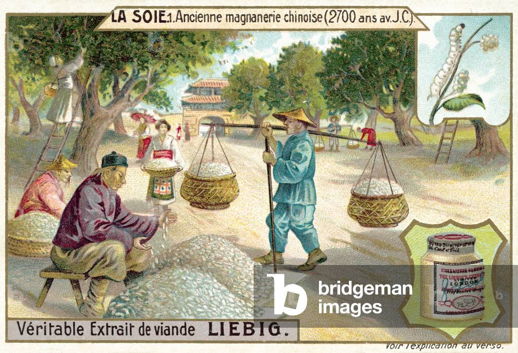 Ancient Chinese magnanery, 2700 BC (chromolitho)