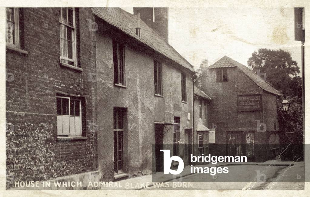 Birthplace of Admiral Blake, Bridgwater (b/w photo)