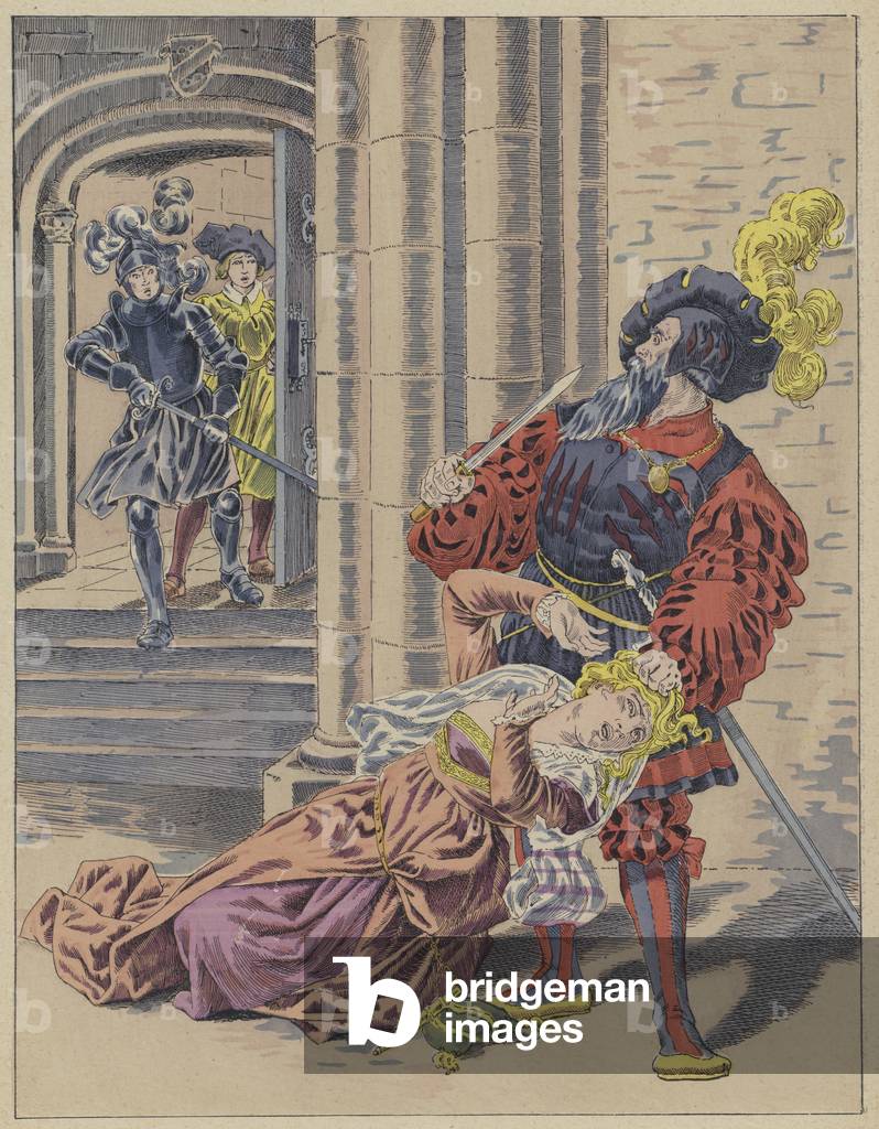 Blue beard, c.1890 (litho)