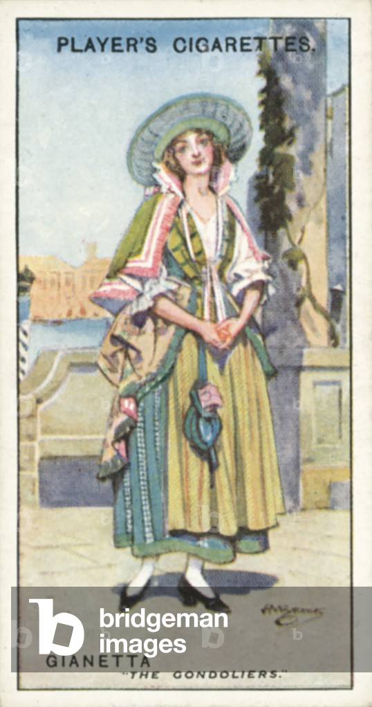 Gilbert and Sullivan, Gianetta, The Gondoliers (colour litho)
