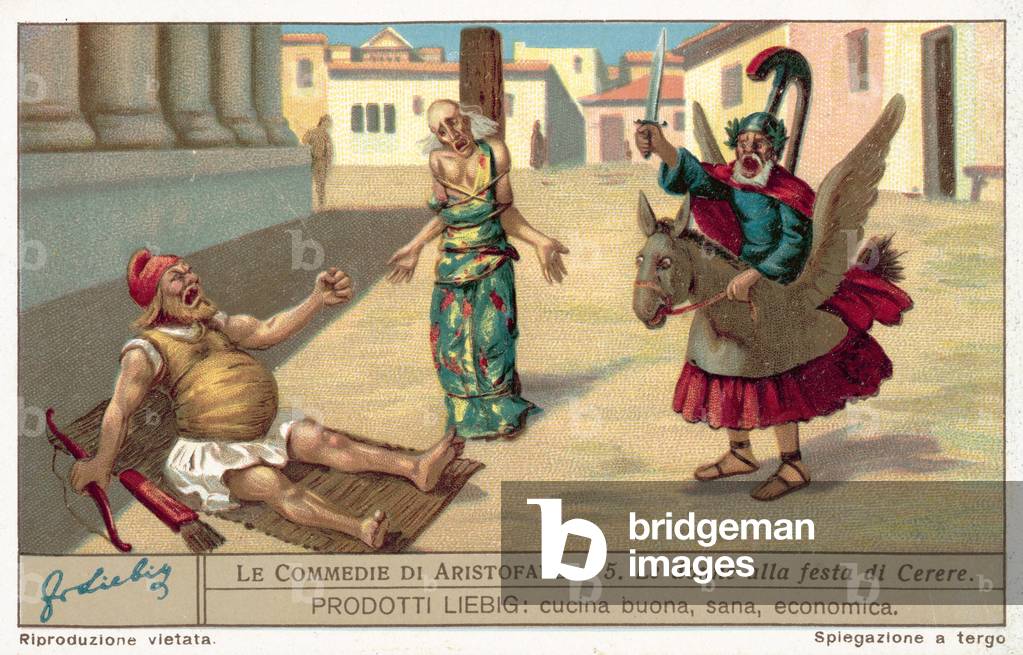 Scene from Thesmophoriazusae (chromolitho)