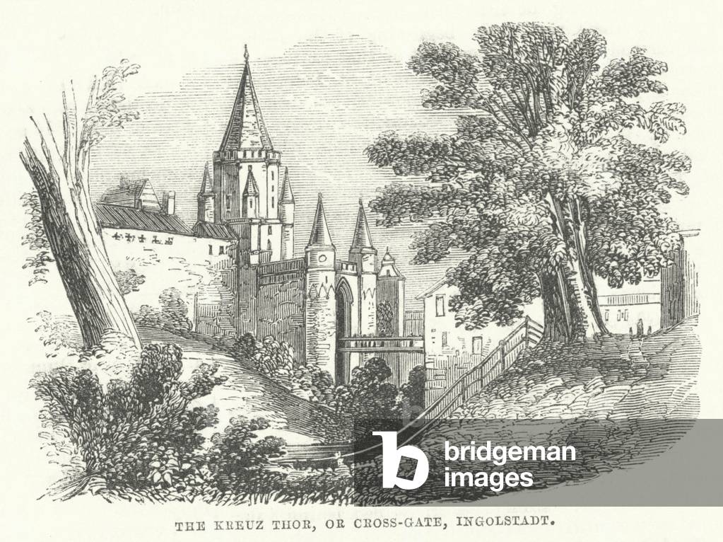 The Kreuz Thor, or Cross-Gate, Ingolstadt (engraving)