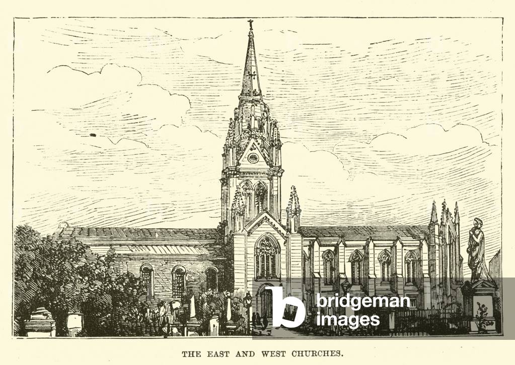 The East and West Churches (engraving)