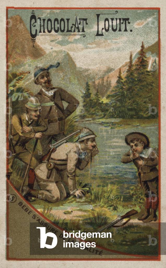 Bebe assures himself of reality (chromolitho)