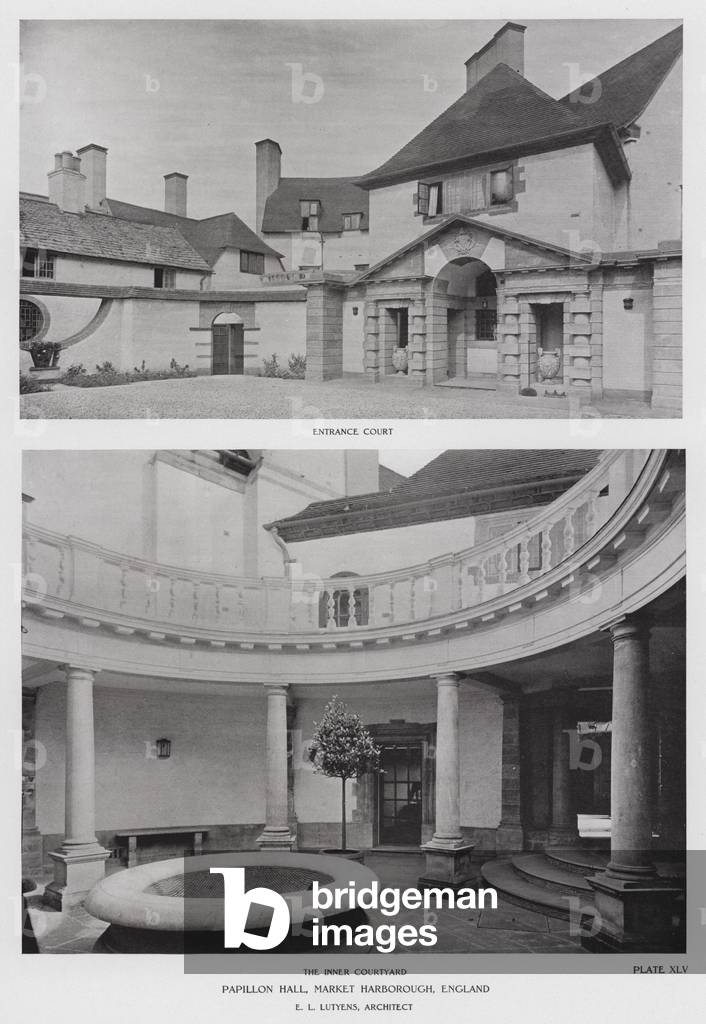 Papillon Hall, Market Harborough, England (b/w photo)