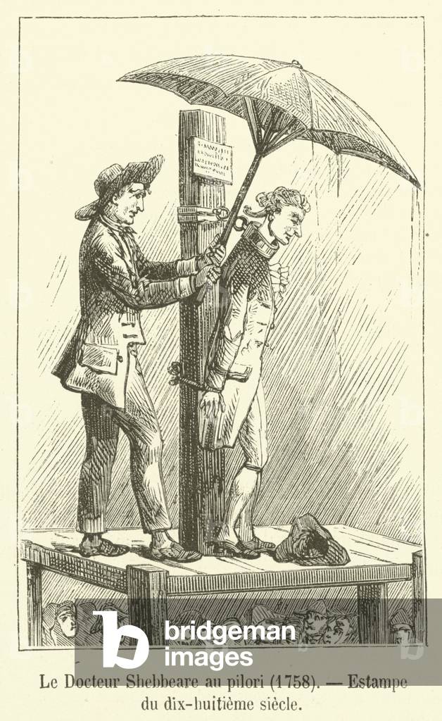 Le Docteur Shebbeare au pilori, 1758, Estampe du dix-huitieme siecle (engraving)